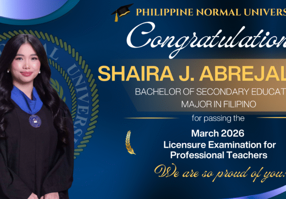 Blue and Gold Elegant Board Examination Congratulations Banner